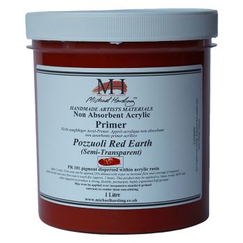 Michael Harding Non-Absorbent Acrylic Primer Pozzuoli Red Earth 1L