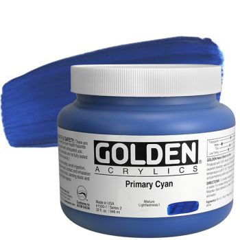 GOLDEN Heavy Body Acrylics - Primary Cyan, 32oz Jar
