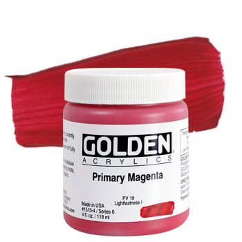 GOLDEN Heavy Body Acrylics - Primary Magenta, 4oz Jar