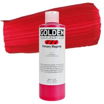 GOLDEN Fluid Acrylics Primary Magenta 8 oz