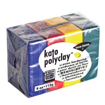 Van Aken Kato Polyclay 4oz Set Of 4 Primary Colors