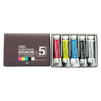 Holbein Designer Gouache 15ml Set of 5 Primary Colors