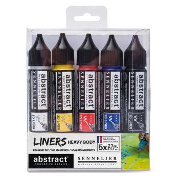 Sennelier Abstract Acrylic Liner 27ml Discovery Set of 5
