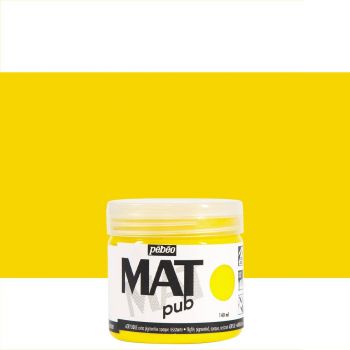 Pebeo Acrylic Mat Pub 140ml - Primary Yellow