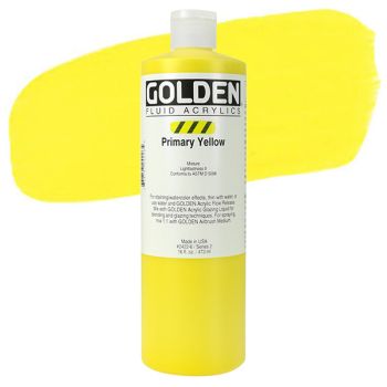 GOLDEN Fluid Acrylics Primary Yellow 16 oz