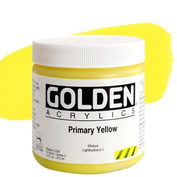 GOLDEN Heavy Body Acrylics - Primary Yellow, 16oz Jar