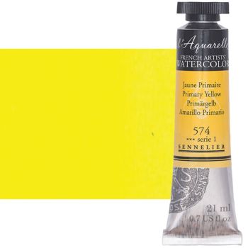 Sennelier l'Aquarelle Artists Watercolor - Primary Yellow, 21ml Tube