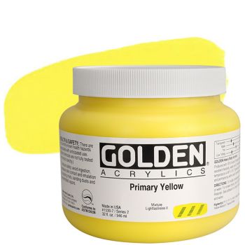 GOLDEN Heavy Body Acrylics - Primary Yellow, 32oz Jar