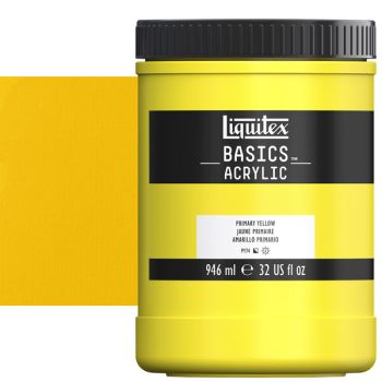 Liquitex Basics Acrylic Paint Primary Yellow 32oz