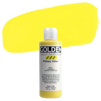GOLDEN Fluid Acrylics Primary Yellow 4 oz