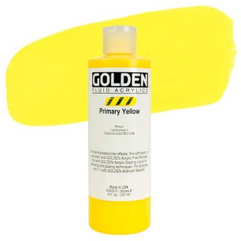 GOLDEN Fluid Acrylics Primary Yellow 8 oz