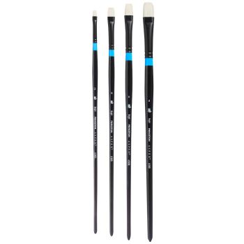 Princeton Aspen Series 6500 Synthetic Brush - Brights Set of 4, Long Handle