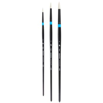 Princeton Aspen Series 6500 Synthetic Brush - Rounds Set of 3, Long Handle
