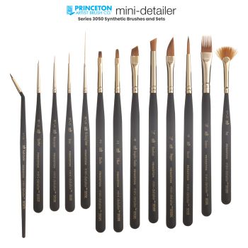 Princeton Mini-Detail Series 3050 Synthetic Brushes and Sets