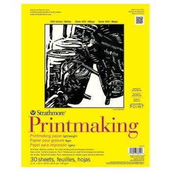 Strathmore 300 Series Printmaking Pad 11x14in - 40 Pages Glue Bound