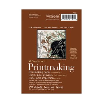 Strathmore 400 Series Printmaking Pad 5x7" - 20 pages Glue Bound
