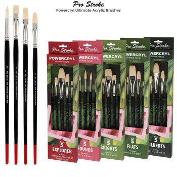 Pro Stroke Powercryl Ultimate Acrylic Brushes & Sets