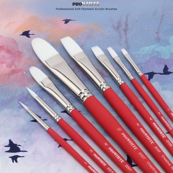 ProWhite Soft White Filament Hair Acrylic Brushes & Sets