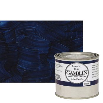 Gamblin Artists Oil - Prussian Blue, 8oz Can
