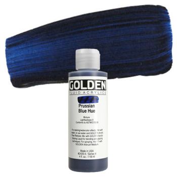 GOLDEN Fluid Acrylics Prussian Blue Hue 4 oz