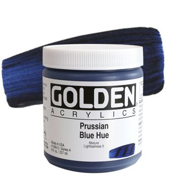 GOLDEN Heavy Body Acrylics - Prussian Blue Hue, 8oz Jar