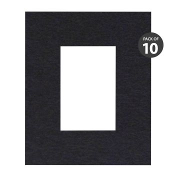 Pyramid Pre-Cut Mats 4 Ply - Style C - Knight Black (Pack of 10)