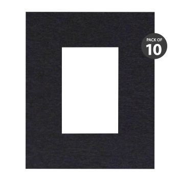 Pyramid Pre-Cut Mats 4 Ply - Style A - Knight Black (Pack of 10)