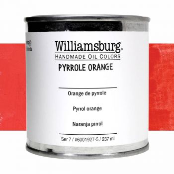 Williamsburg Handmade Oil Paint - Pyrrole Orange, 237ml Can