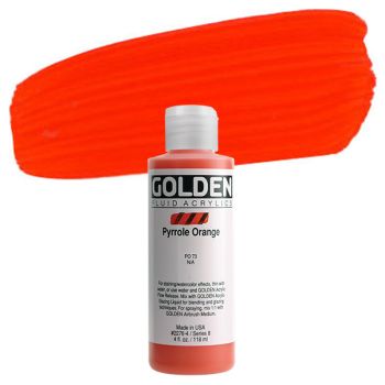 GOLDEN Fluid Acrylics Pyrrole Orange 4 oz