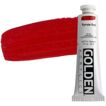 GOLDEN Heavy Body Acrylics - Pyrrole Red, 2oz Tube