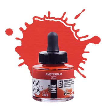 Amsterdam Acrylic Ink - Pyrrole Red, 30ml