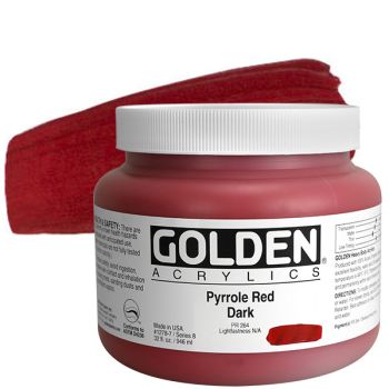GOLDEN Heavy Body Acrylics - Pyrrole Red Dark, 32oz Jar