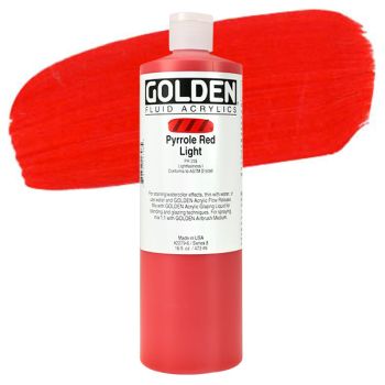 GOLDEN Fluid Acrylics Pyrrole Red Light 16 oz