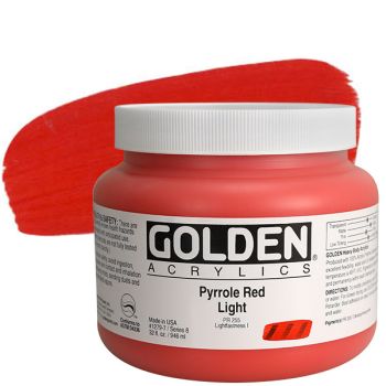 GOLDEN Heavy Body Acrylics - Pyrrole Red Light, 32oz Jar