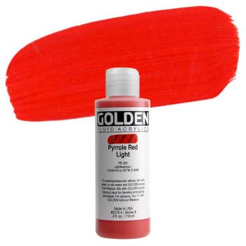 GOLDEN Fluid Acrylics Pyrrole Red Light 4 oz