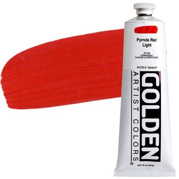 GOLDEN Heavy Body Acrylics - Pyrrole Red Light, 5oz Tube