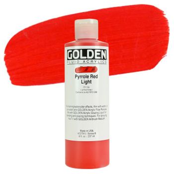 GOLDEN Fluid Acrylics Pyrrole Red Light 8 oz