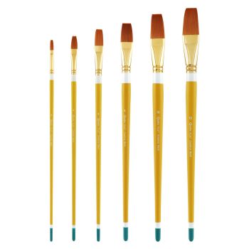 Qualita Long Handle Flats Brush Set of 6