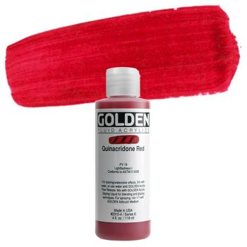 GOLDEN Fluid Acrylics Quinacridone Red 4 oz