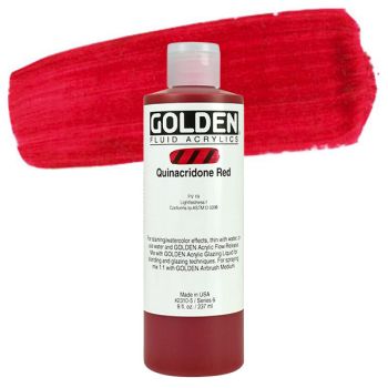 GOLDEN Fluid Acrylics Quinacridone Red 8 oz