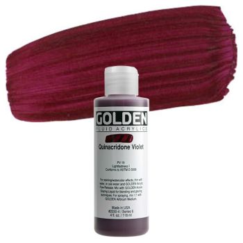 GOLDEN Fluid Acrylics Quinacridone Violet 4 oz