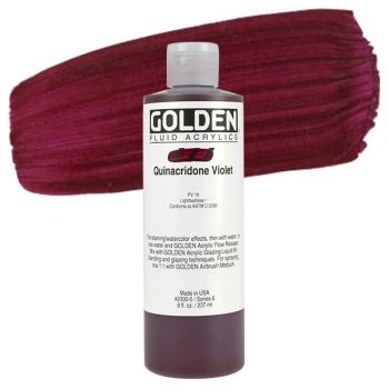 GOLDEN Fluid Acrylics Quinacridone Violet 8 oz