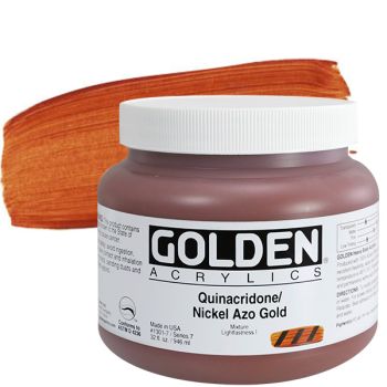 GOLDEN Heavy Body Artists' Acrylics Quinacridone / Nickel Azo Gold 32 oz