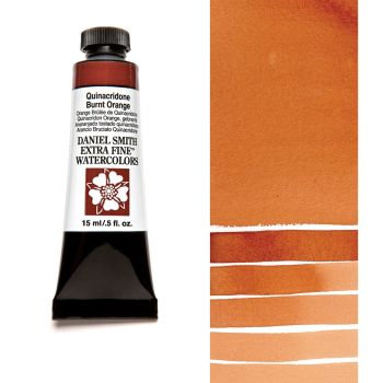 Daniel Smith Extra Fine Watercolors - Quinacridone Burnt Orange, 15 ml Tube