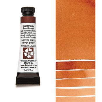 Daniel Smith Extra Fine Watercolors - Quinacridone Burnt Orange, 5 ml Tube