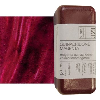 R&F Encaustic Handmade Paint 104 ml Block - Quinacridone Magenta