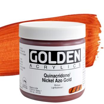 Golden Heavy Body Acrylic 16oz Quinacridone / Nickel Azo Gold