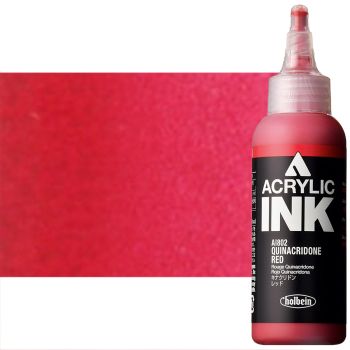 Holbein Acrylic Ink 100ml Quinacridone Red