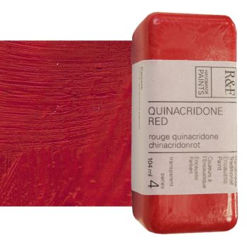 R&F Encaustic Handmade Paint 104 ml Block - Quinacridone Red