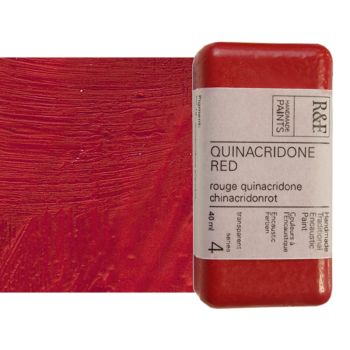 R&F Encaustic Handmade Paint 40 ml Block - Quinacridone Red